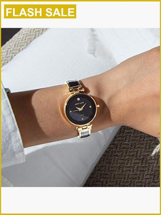 Genuine Diamond Dial Bangle Watch, Stainless Steel, Quartz Movement, Water main image 6